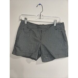 loft black white striped shorts Women's Size 0
